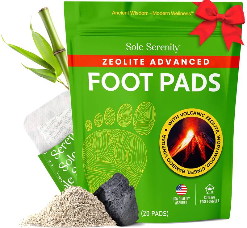Sole Serenity Zeolite Detox Deep Cleansing Foot Patches for Sleep with Ginger Root Wormwood Foot Detox Cleanse