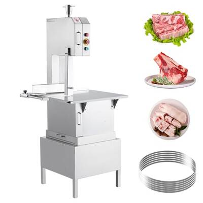Garvee Commercial Electric Meat Saw - 2200W Bone Cutting Bandsaw with 0-8.7 Adjustable Thickness, 20.5 x 24.4 Stainless...