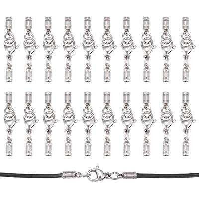 20 Sets 304 Stainless Steel Lobster Claw Clasps