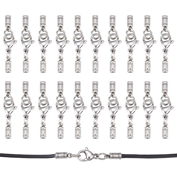 20 Sets 304 Stainless Steel Lobster Claw Clasps