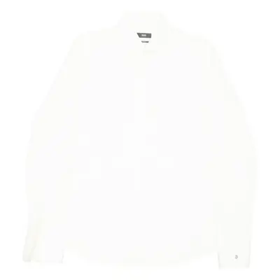 BOSS Slim Fit Mens Plain Shirt Beige Long Sleeve M