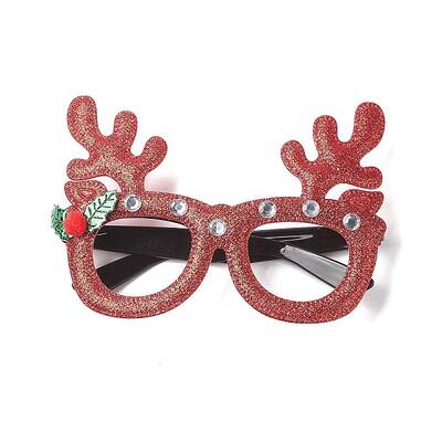 Christmas Plastic & Non-woven Fabric Glitter Glasses Frames