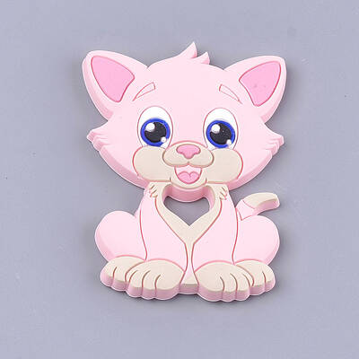 Food Grade Eco-Friendly Silicone Kitten Cabochons