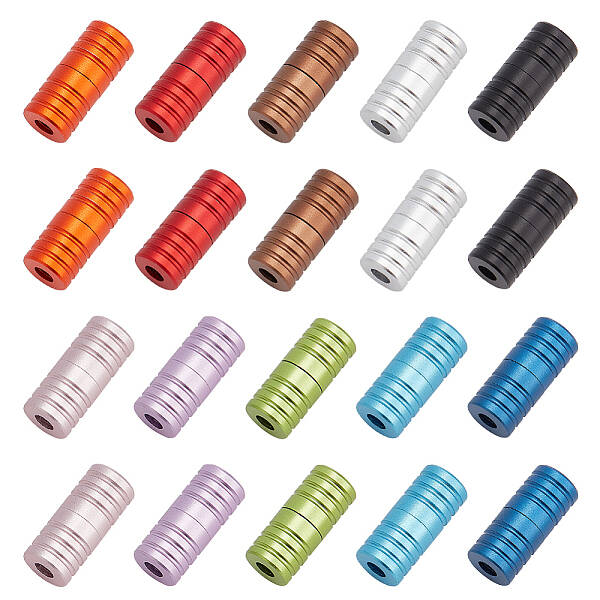 20Pcs 10 Colors Aluminum Tieless Shoelace Buckles