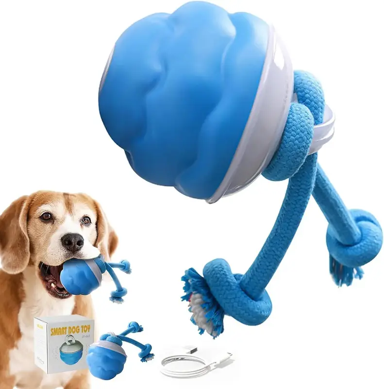 Interactive Dog Toys, Moving Dog Ball with Touch Activated, Active Rolling Ball for Puppy and Medium Dogs, Squeaky, USB Recha...