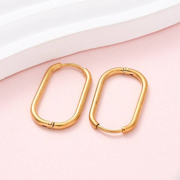 201 Stainless Steel Hoop Earrings