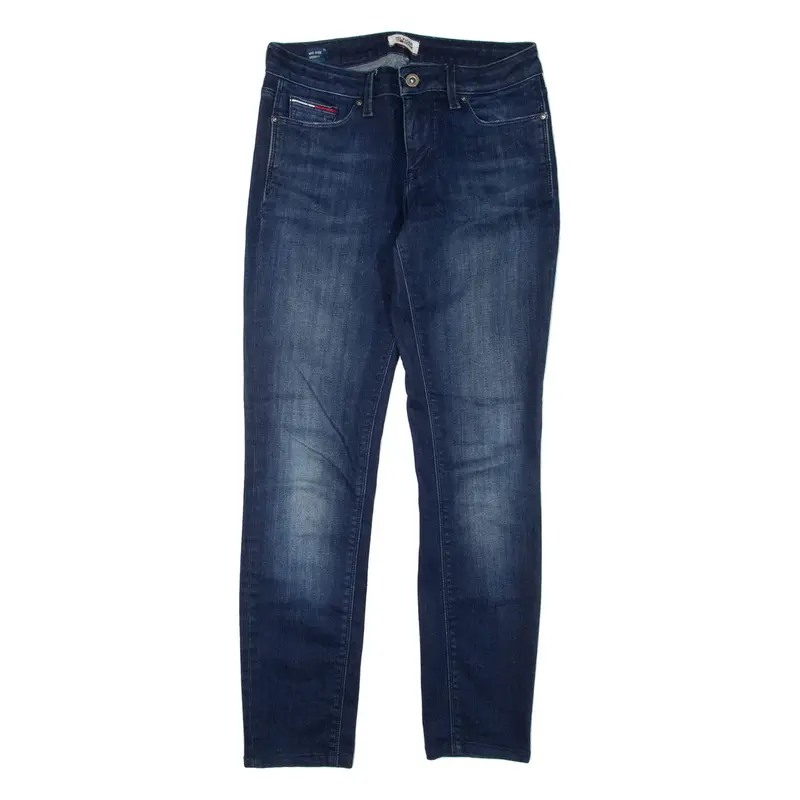 HILFIGER DENIM Womens Jeans Blue Regular Skinny Stone Wash W28 L28