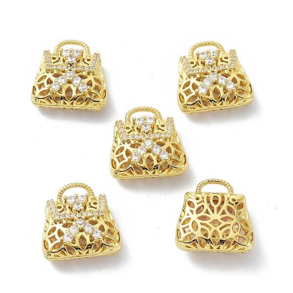Brass Clear Cubic Zirconia Pendants