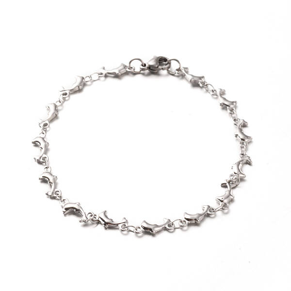 Tarnish Resistant 304 Stainless Steel Dolphin Link Bracelets