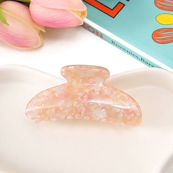 Flower Pattern Acrylic Claw Hair Clips