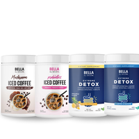 Bella All Natural Digestion Bundle - Mushroom Coffee, Probiotics Coffee, Colon Cleanse Pina and Original Flavor