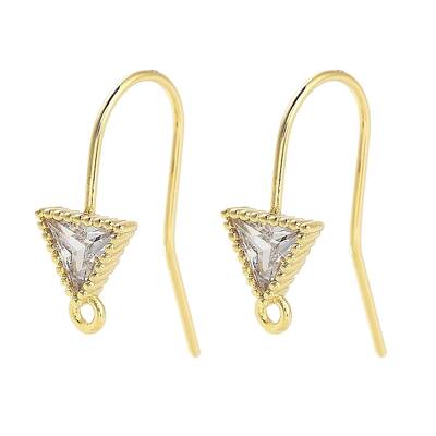 Brass Micro Pave Cubic Zirconia Earrings Findings