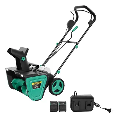 Garvee 20 Cordless Electric Snow Blower- 20V 4.0Ah Battery Powerful Motor 19.6FT Throw Distance Lightweight Maneuverable for...