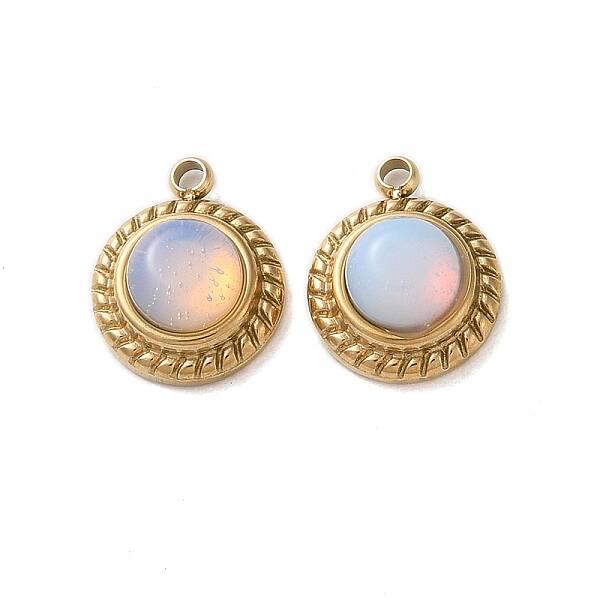Opalite Half Round Charms