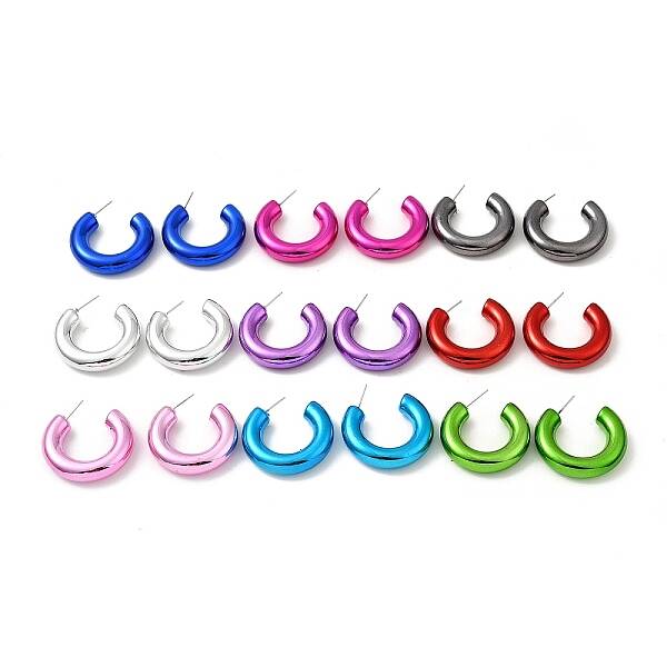 Ring Acrylic Stud Earrings