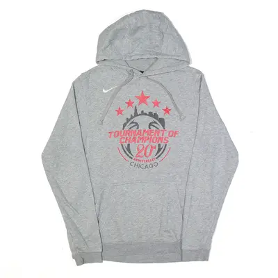 NIKE Chicago Tournament Of Champions Hoodie Grey Pullover Mens S