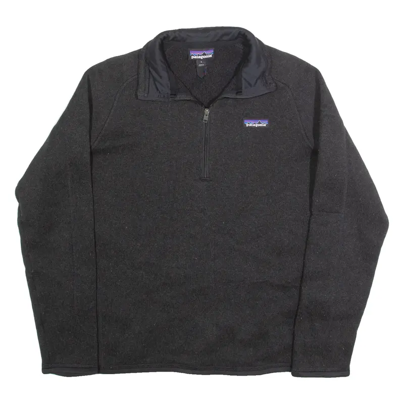 PATAGONIA Girls Fleece Black 1/4 Zip L