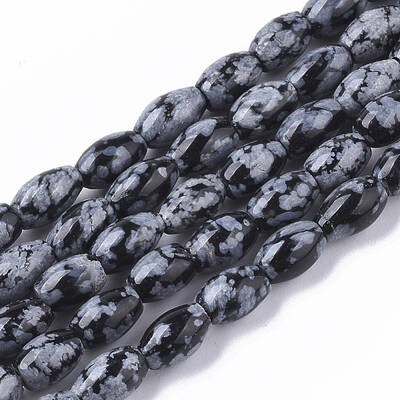 Natural Snowflake Obsidian Beads Strands