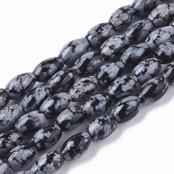 Natural Snowflake Obsidian Beads Strands