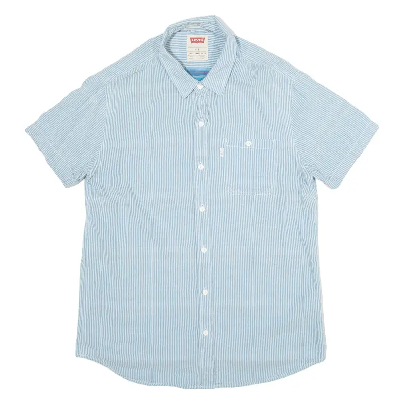 LEVI'S Modern Fit Mens Shirt Blue Striped L