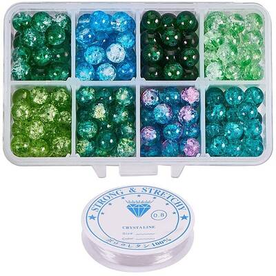 Baking Painted Crackle Glass Beads
