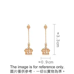'The Art of Romance' 18K Red Gold Diamond Crown Earrings
