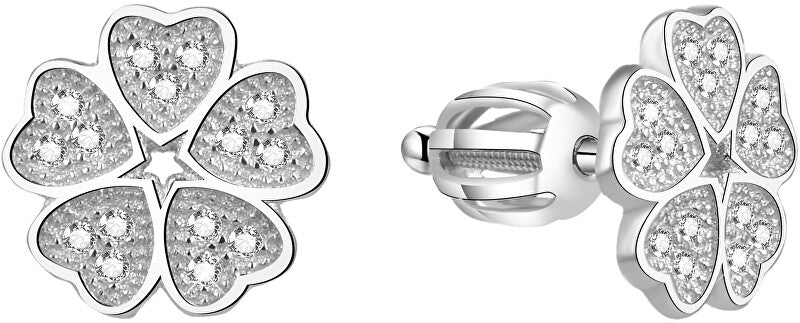 Beneto Silver earrings with zirconia AGUP1590S