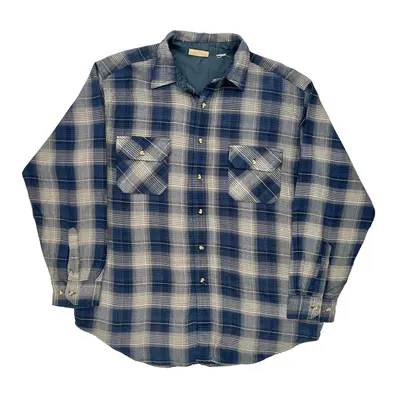Northwest Territory Checked Flannel Shirt - XL Blue Cotton