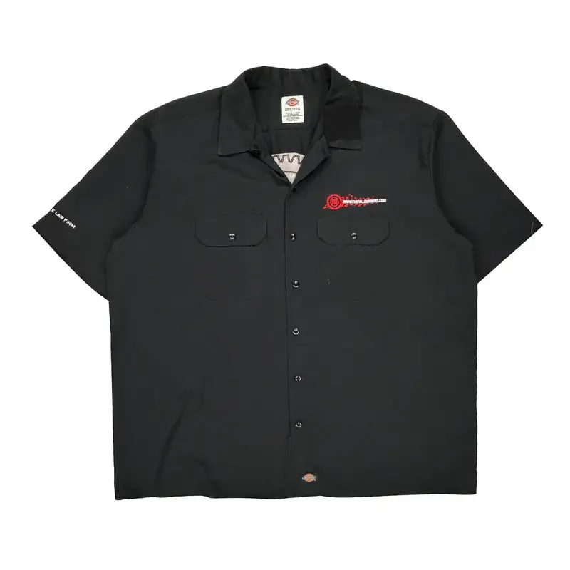 Fallen Riders Support Team Dickies Short Sleeve Shirt - 2XL Black Polyester Blend