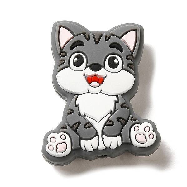 Cat Silicone Focal Beads