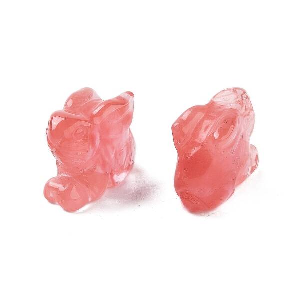 Cherry Quartz Glass Carved Figurines