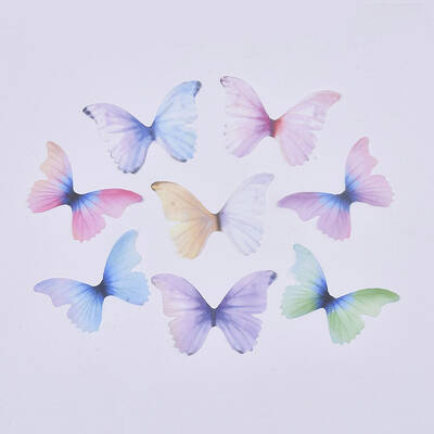 Two Tone Polyester Fabric Wings Crafts Decoration