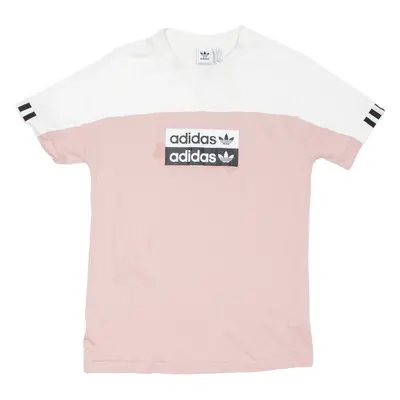 ADIDAS Womens T-Shirt Pink UK 8