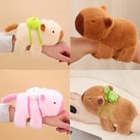 Capabala Ring Pop Capybara Doll Bracelet Doll Plush Toys Girl Doll Children's Wrist Lying Baby Buoy Animal Durable