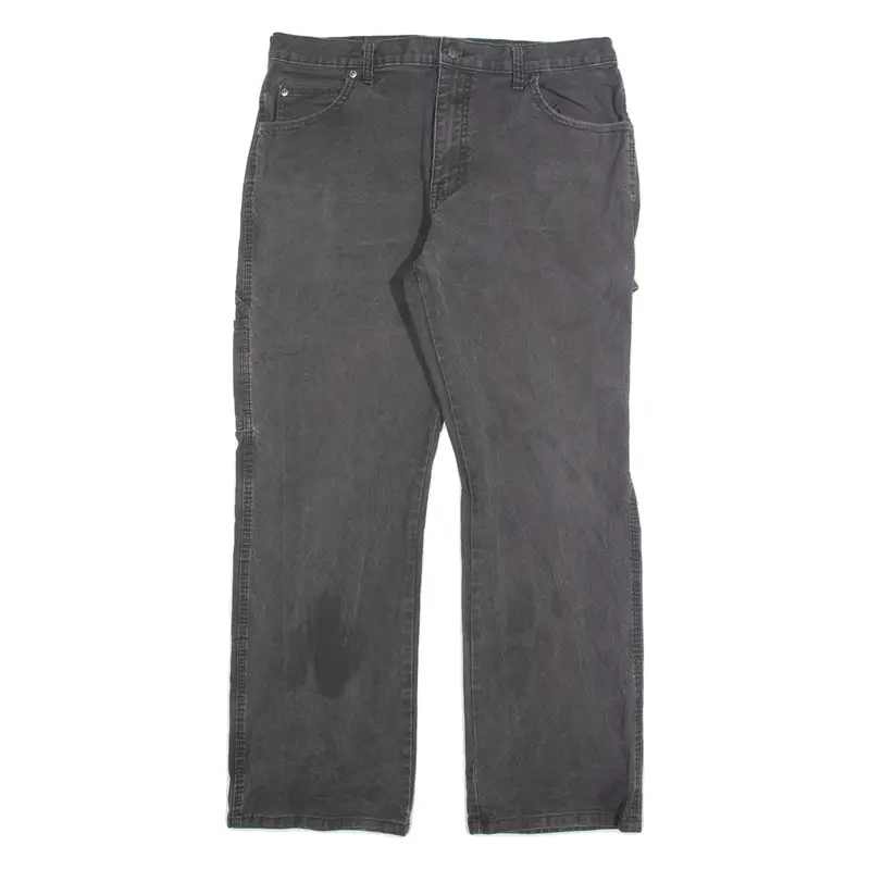 DICKIES Carpenter Cargo Mens Trousers Grey Regular Straight W34 L30