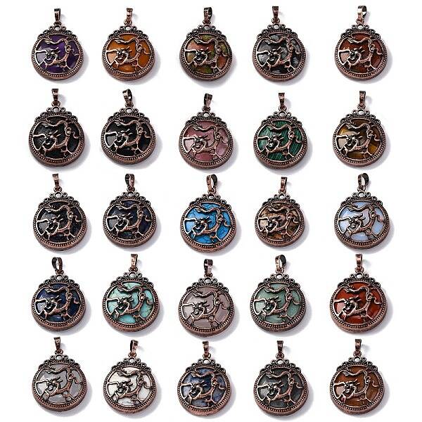 Natural & Synthetic Mixed Gemstone Pendants