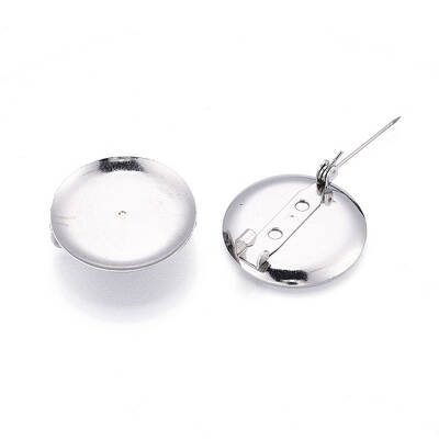 304 Stainless Steel Brooch Cabochon Settings