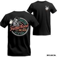Humorous Dad's Tee – Skeleton Design with One Beer at a Time Quote for Fun-loving Fathers