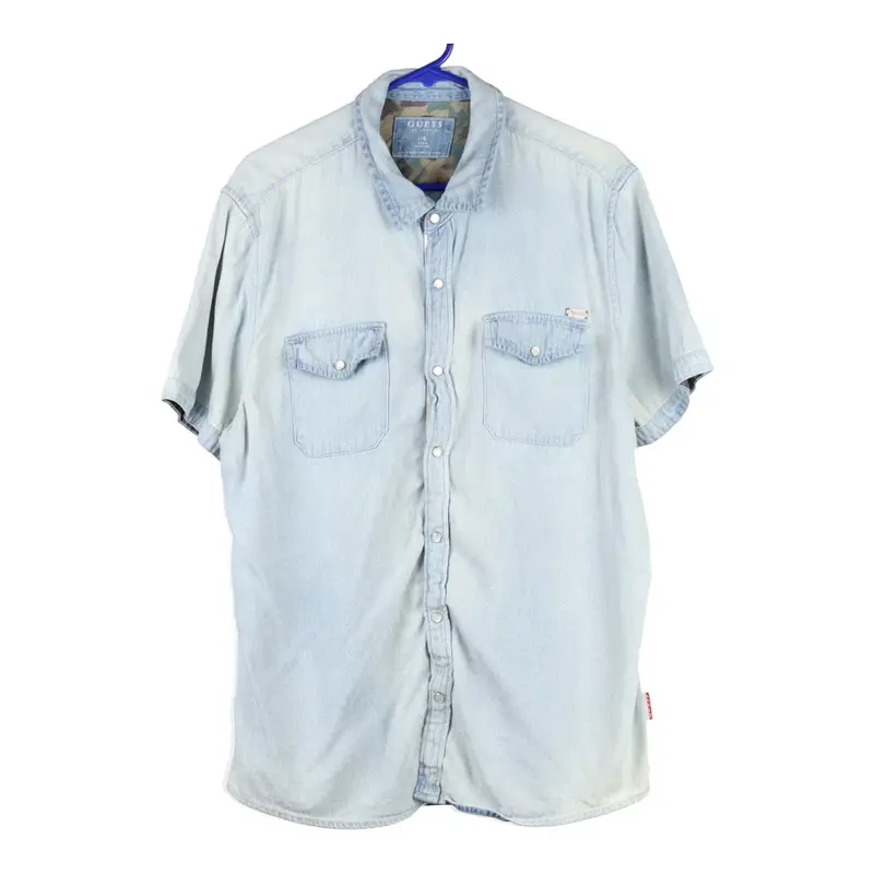 Guess Denim Shirt - Medium Blue Cotton