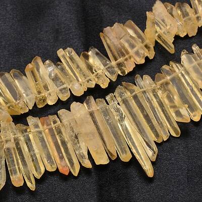 Dyed Natural Quartz Crystal Nuggets Graduated Beads Strands