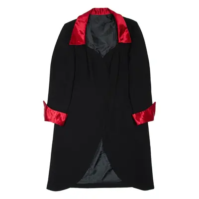 Womens Overcoat Coat Black Wool L