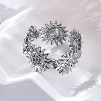 Sun 304 Stainless Steel Open Cuff Ring Components