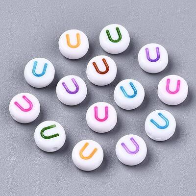Opaque White Acrylic Beads
