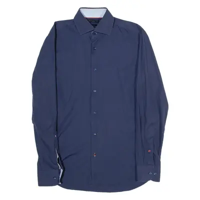 TOMMY HILFIGER Tailored Fit Mens Formal Shirt Blue Long Sleeve M