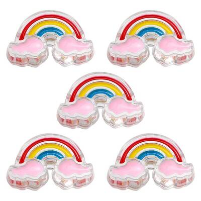 5Pcs Transparent Acrylic Enamel Beads