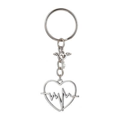 Valentine's Day Heart Alloy Pendant Keychain