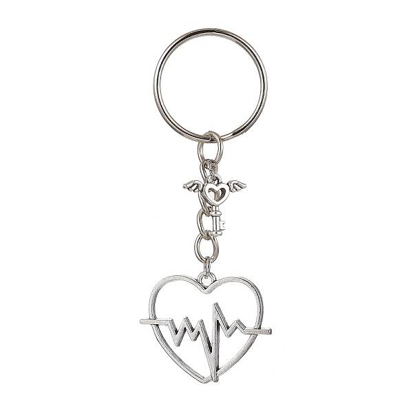 Valentine's Day Heart Alloy Pendant Keychain