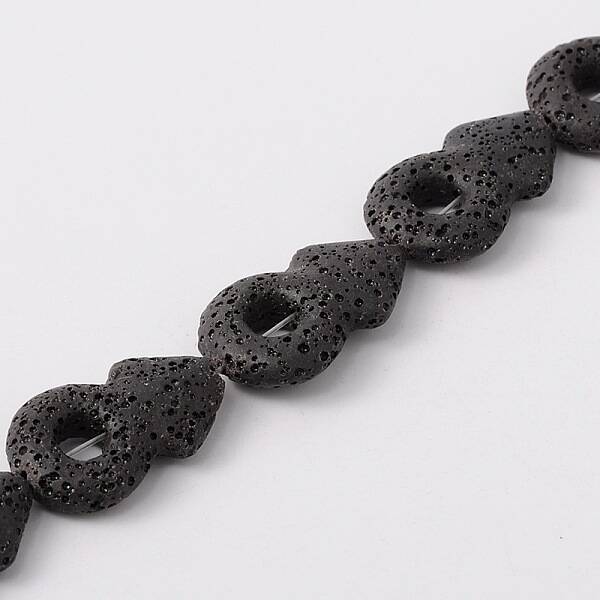 Synthetic Lava Rock Bead Strands