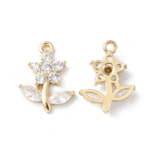 Brass Pave Cubic Zirconia Pendants
