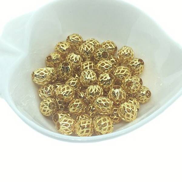 Brass Hollow Beads